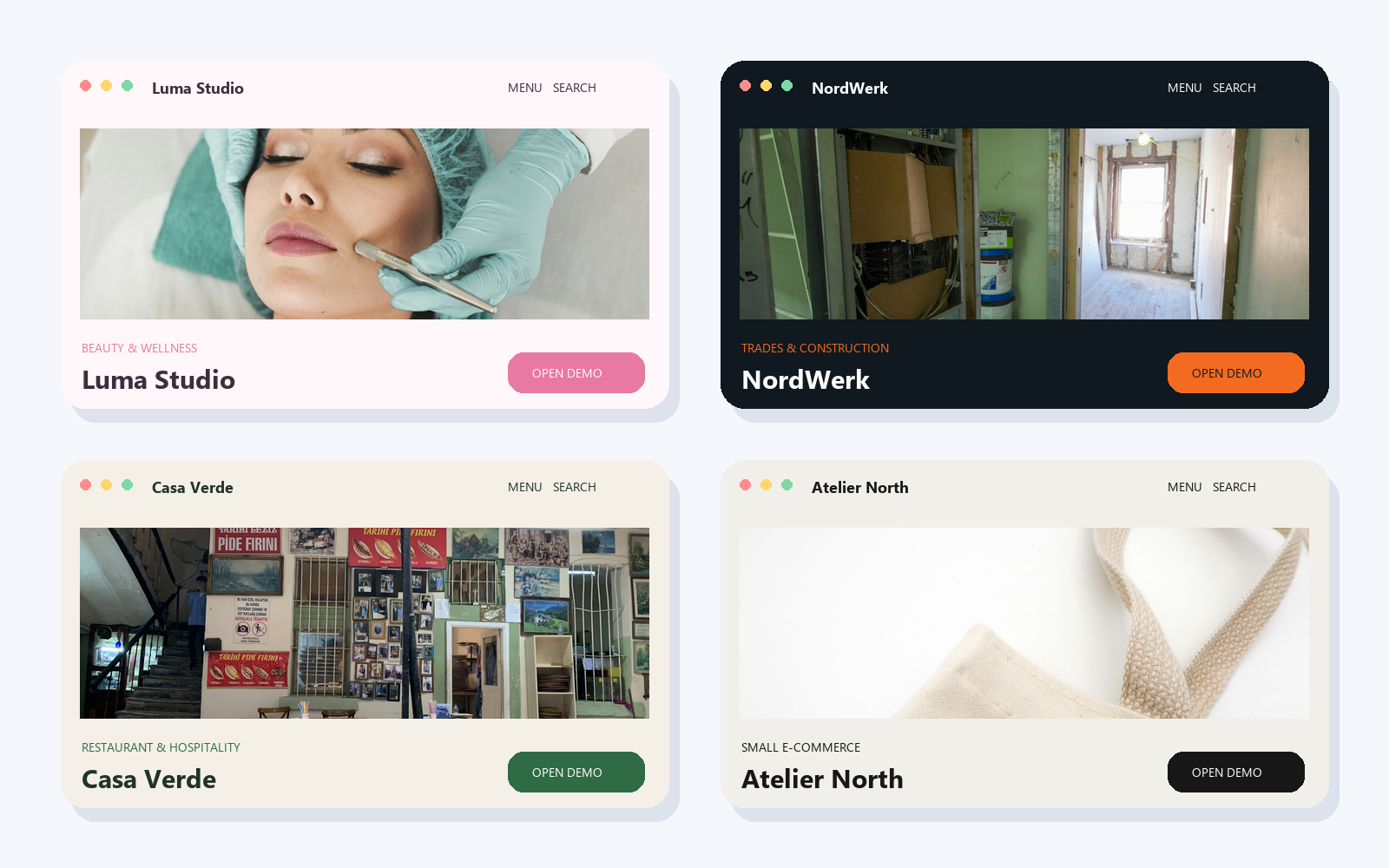 Built around the business — not around one template.